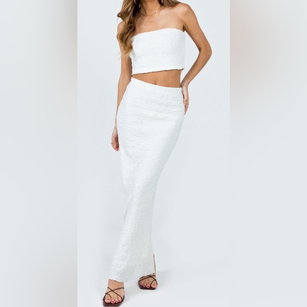 Princess Polly White Maxi Pencil Skirt